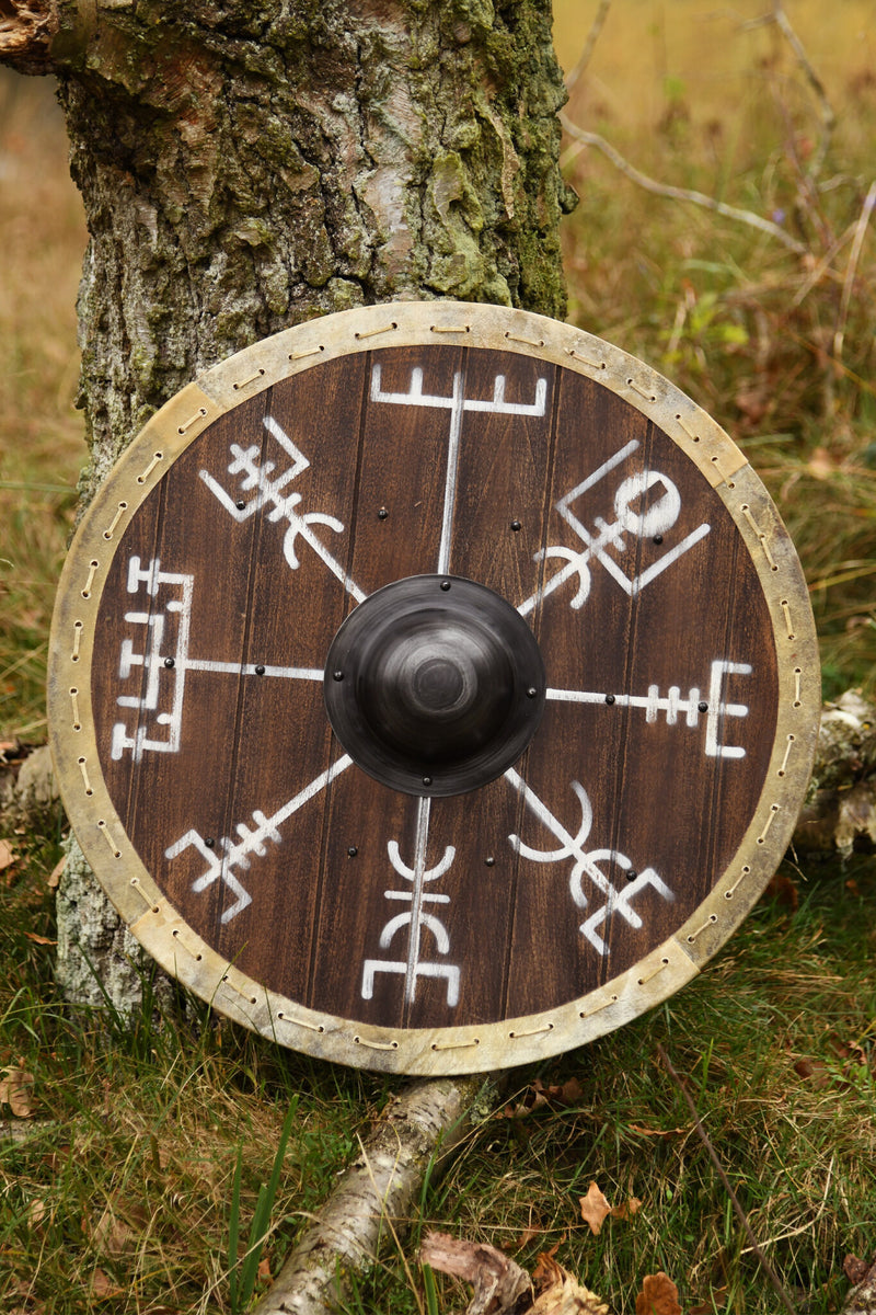 Viking shield Vegvisir with rawhide