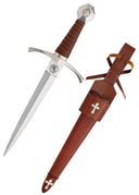 Dague médiévale au sceau des Templiers, semi-tranchante