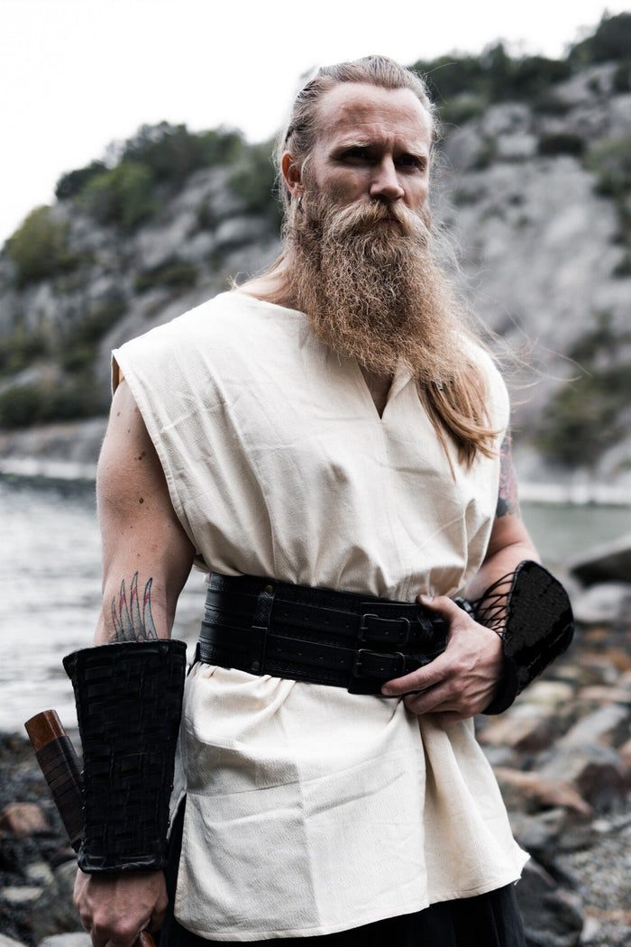 Sleeveless tunic, cream