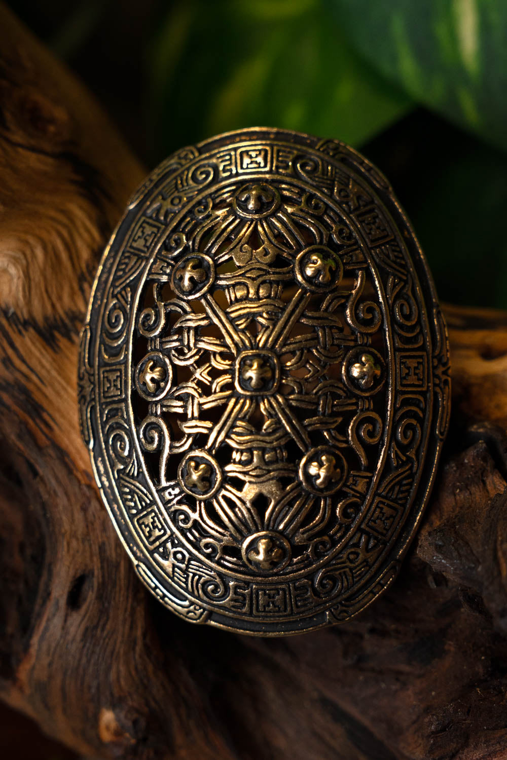 Broche vikingo de tortuga British Museum, bronce plateado, precio por unidad