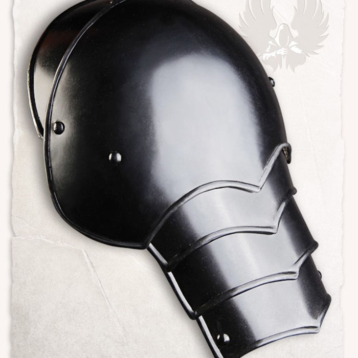 Pauldrons Gustav, zwart, 1.2 mm