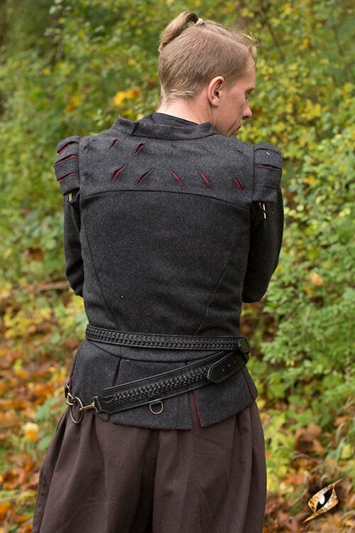 Ceinture d’épée tressée, noire