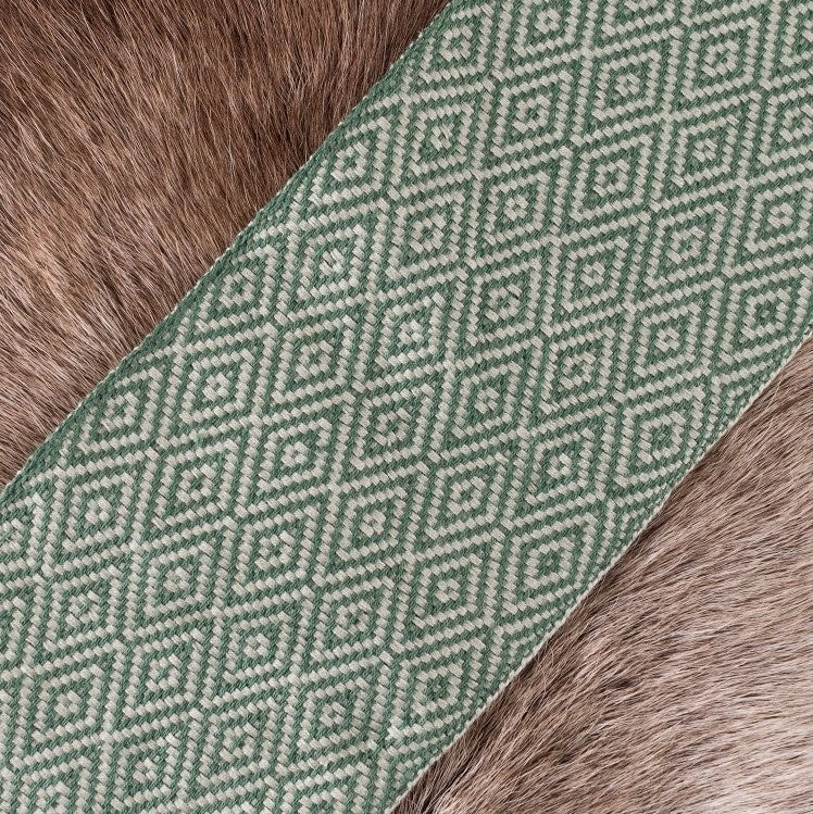 Diamond twill stof groen, 10 cm breed, per 7 meter