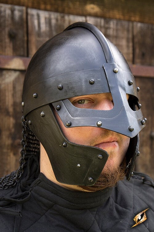 Viking LARP helm Egil, gebronsd, 1-1.2 mm