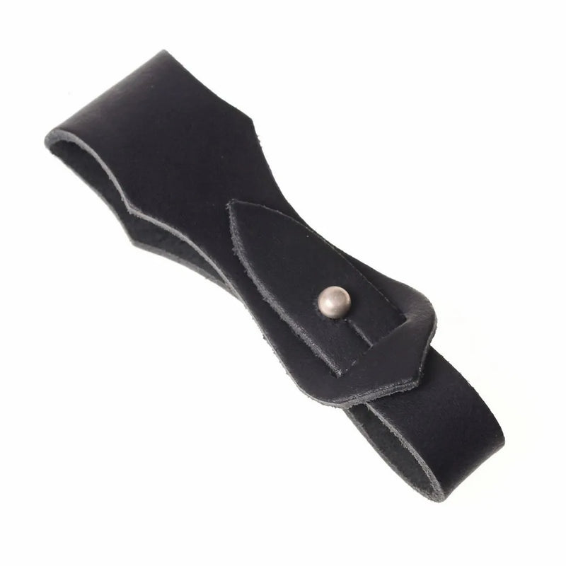 Leder Bierkrughalter, schwarz