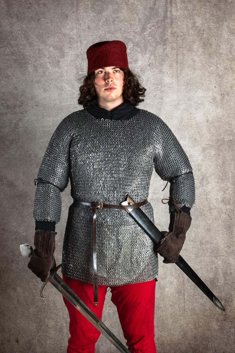 Haubergeon, mieszany, płaskie ogniwa, nity klinowe, 8 mm