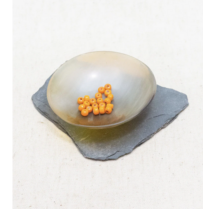 Glasperler, 10 stk., orange