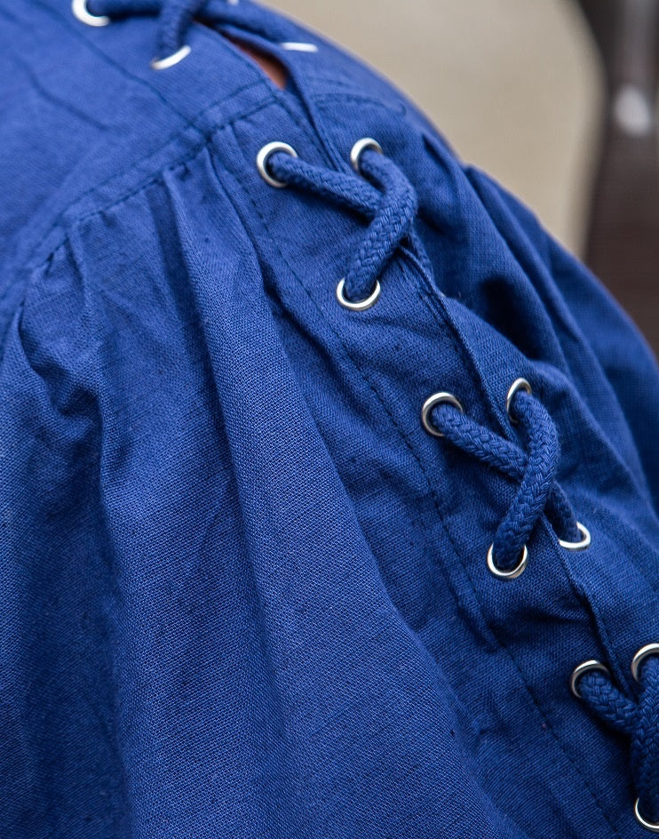 Pirat skjorta med snörning, blå