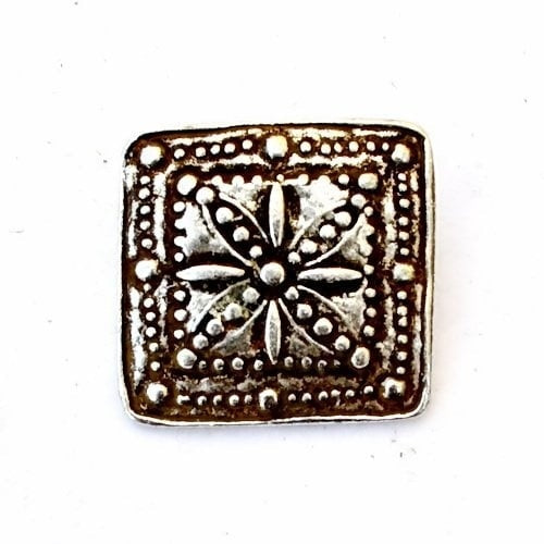 Ferragem de cinto flor (conjunto de 5), século XVI, prateada