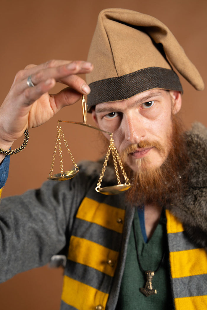 Rusvik vikingejakke Bartosz, gul/grå, uldmix