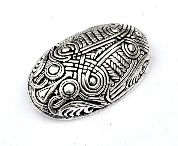 Vikingeskildpaddebroche Dorestad, forsølvet bronze, pris pr. stk.