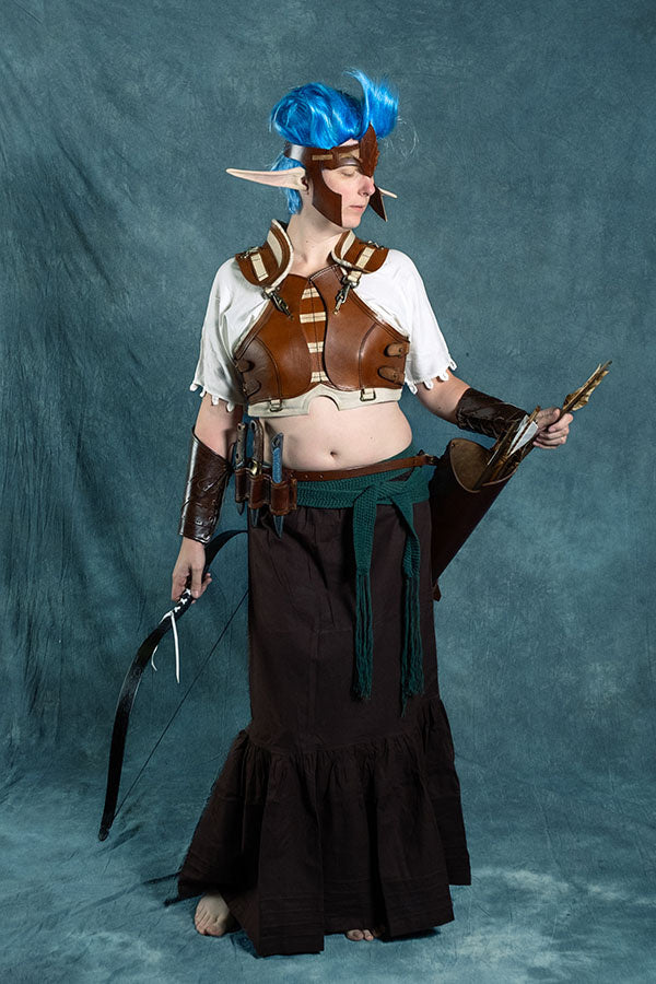 Armadura femenina Assassin, marrón/beige