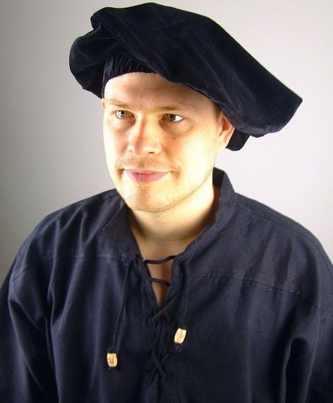 Baret Rembrandt, černá