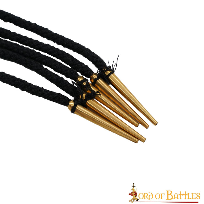 Snørebånd med agletter, 150 cm, sæt med 5, sort