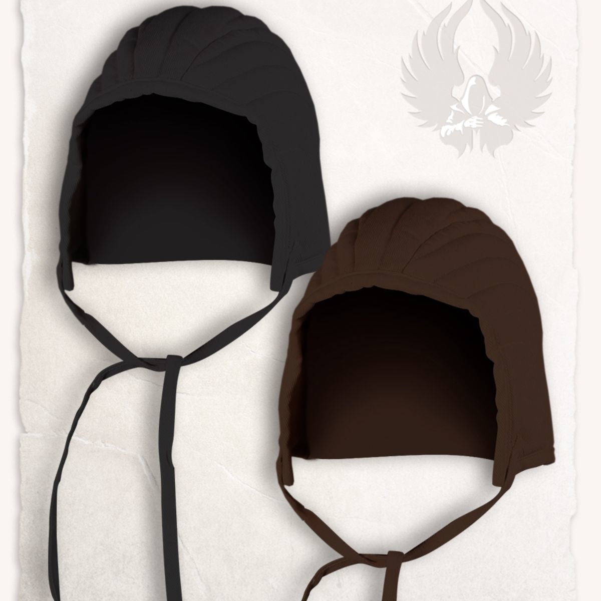 gambeson-hætte Leopold, lærred, sort