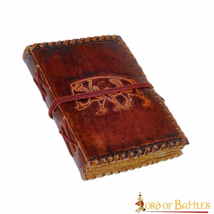 Libro de cuero Jabalí Celta