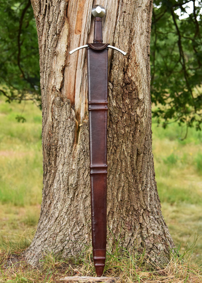 Toto ridderzwaard met schede, 13e/14e eeuw, semi-scherp