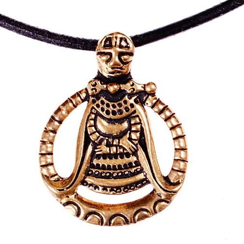 Amuleto Völva Vikingo Aska, bronce