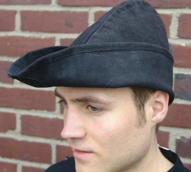 Sombrero Robin, cuero, negro