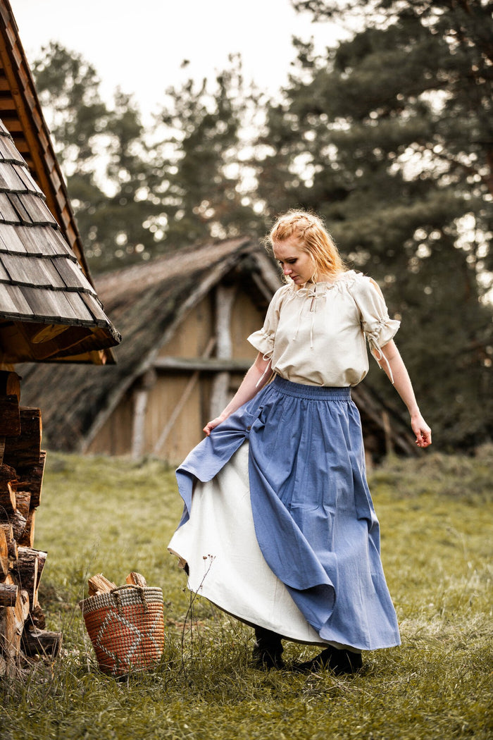 Middelaldernederdel Elise, blå