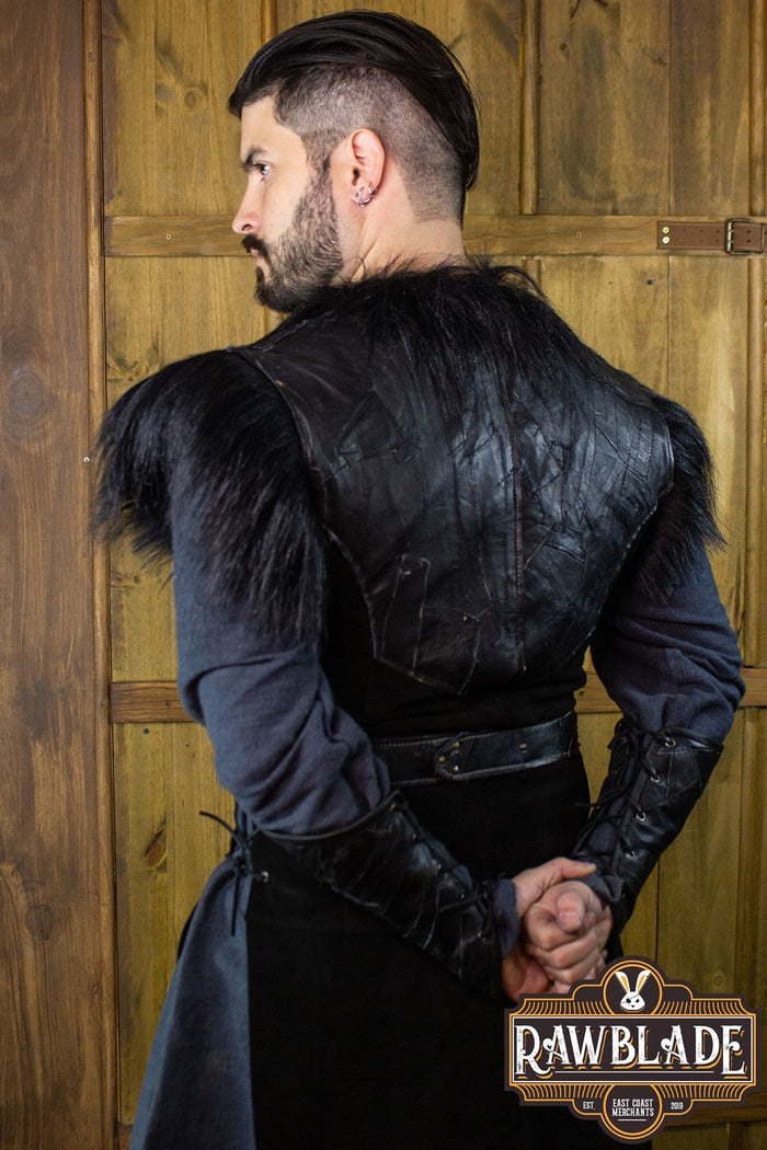Raven Leather Jerkin, black