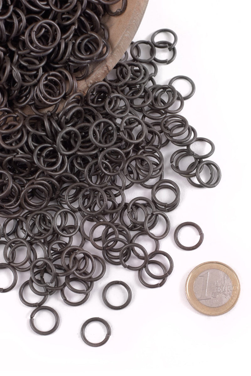 3 kg bronzed chainmail rings, unriveted, 9 mm