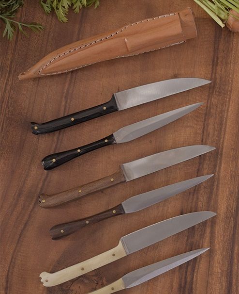 Kniv och matpicka från 1300-talet, rostfritt stål