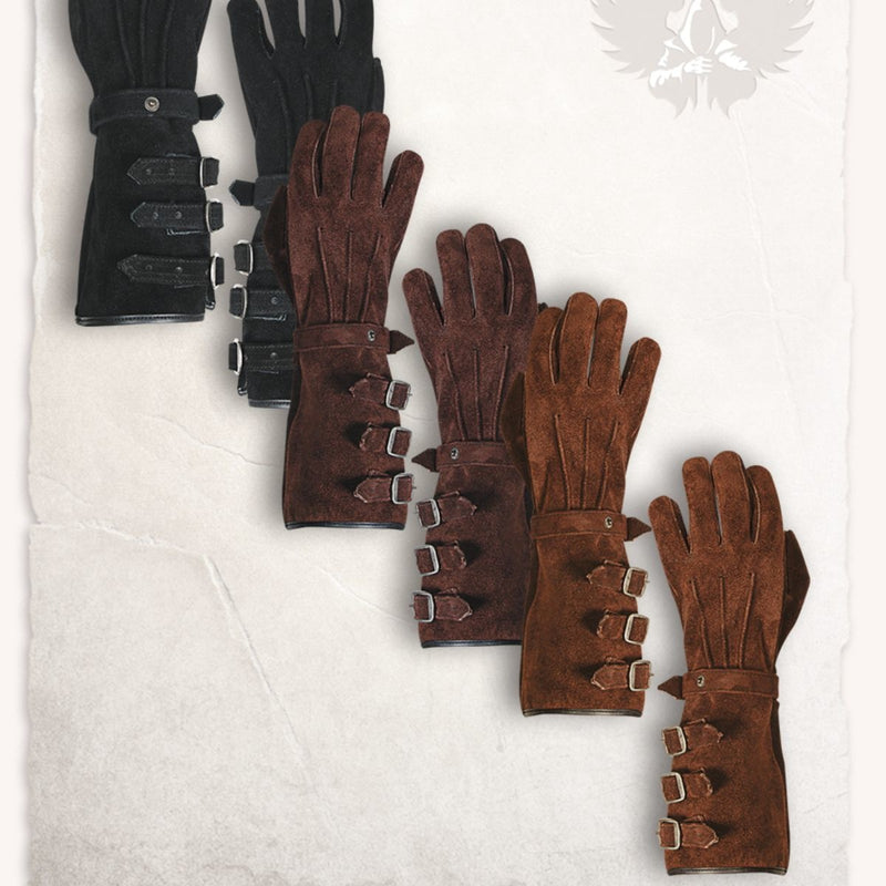 Gants en cuir Kandor, marron clair