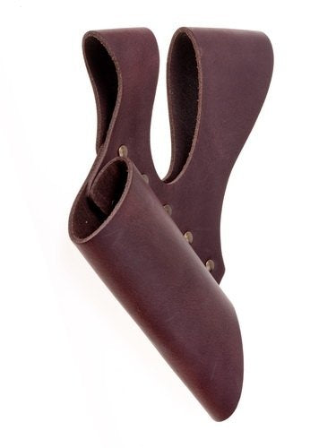 Ridder-sværdholder med dobbelt bæltestrop, brun