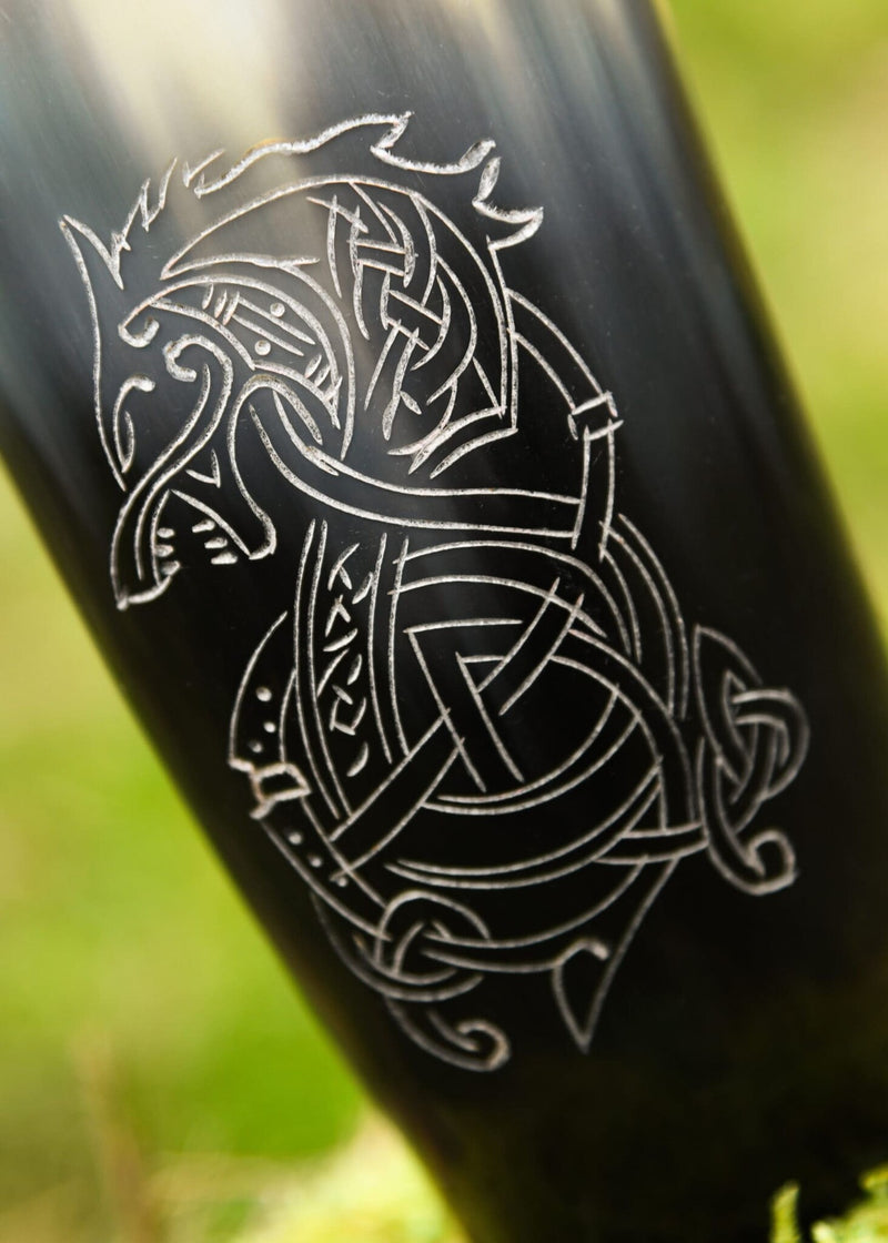 Horn drinking cup Fenrir, 100-200 ml