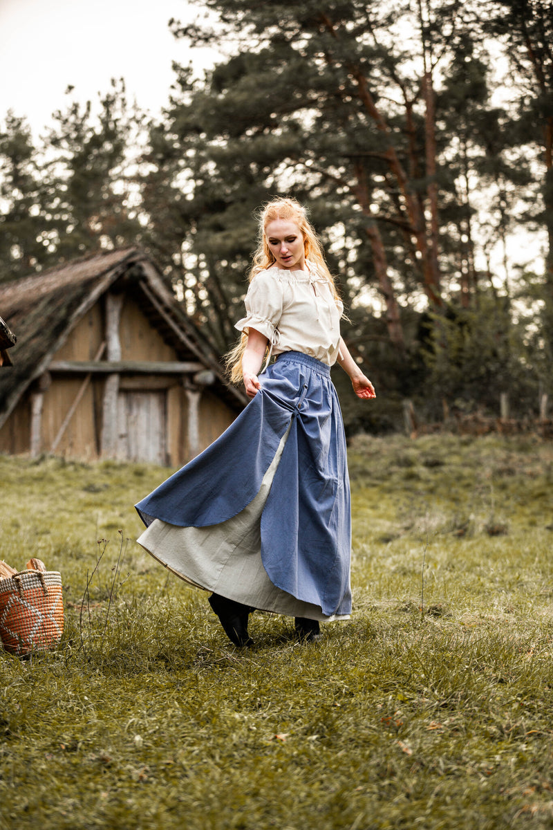 Falda medieval Elise, azul