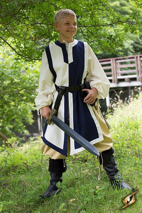 Våbenkjortel Geoffrey, blå-hvid