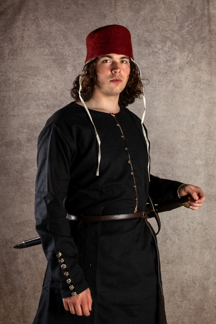 15th century felt hat Dürer, red, wool felt