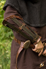 Germanic bracers, forearm guards, patinated, 1 mm