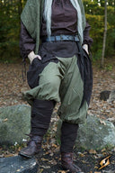 Pantaloni rinascimentali Raphael, marrone-verde