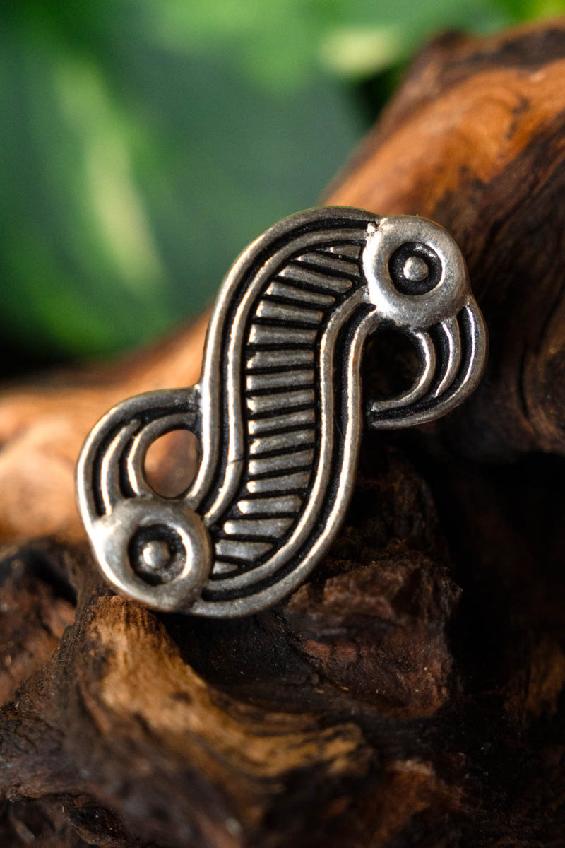 Frankisk örnfibula, silverfärgad, brons