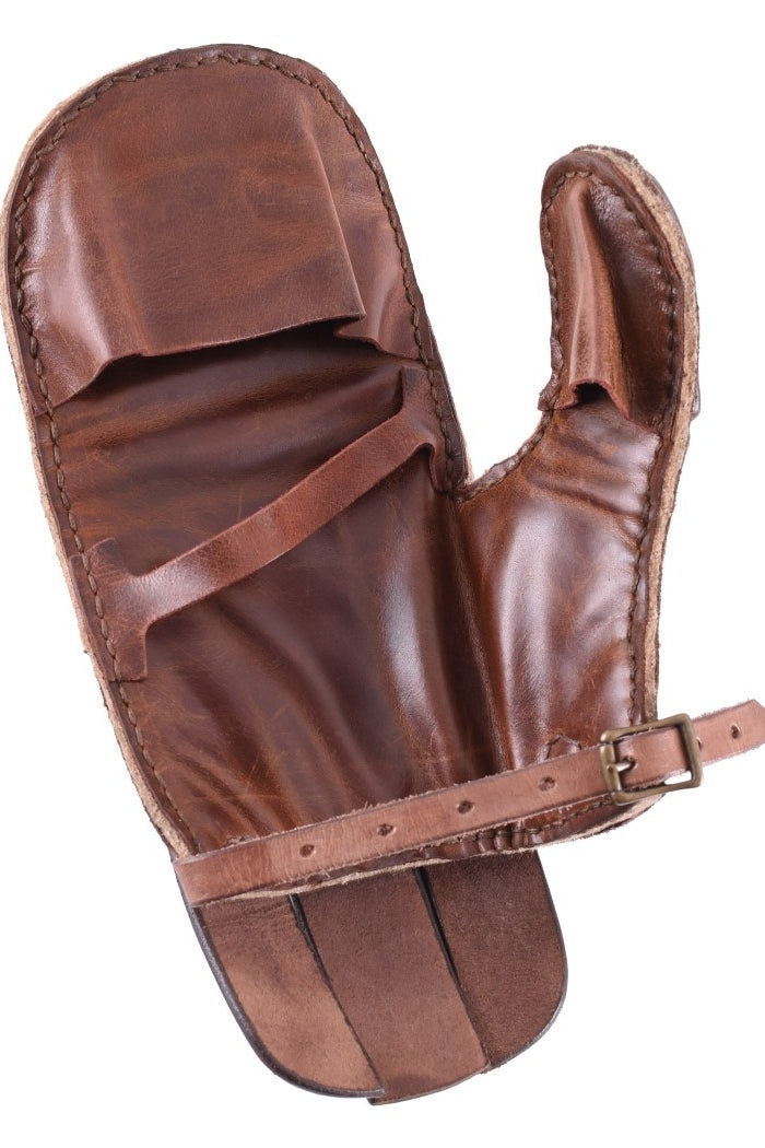 Full contact leather glove, right hand