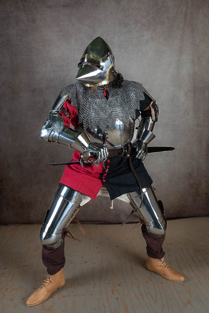 Spätes 14. Jahrhundert Mi parti Gambeson