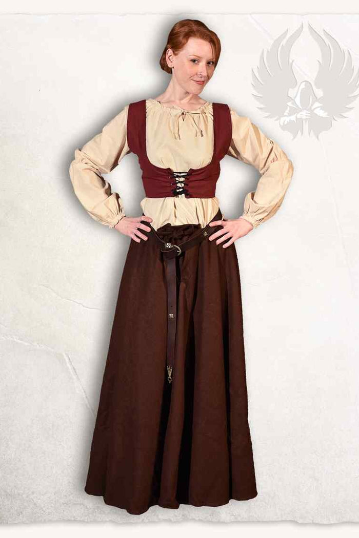 Annabelle bodice, burgundy