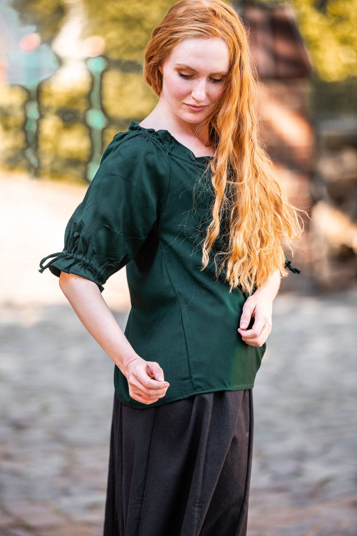 Baroque blouse Julia groen