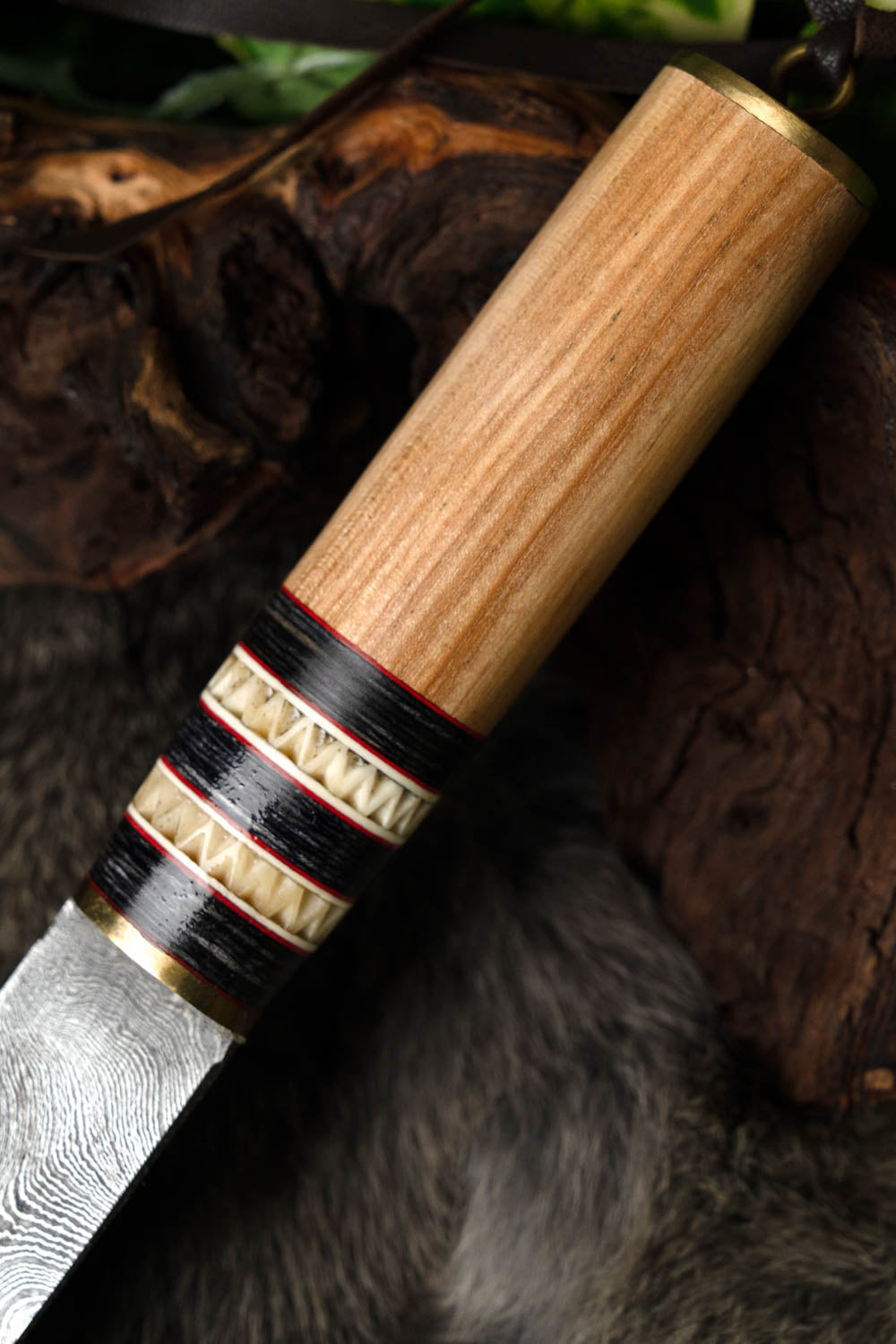 Vikingsax Thingvellir, damaskusstål, semi-skarp