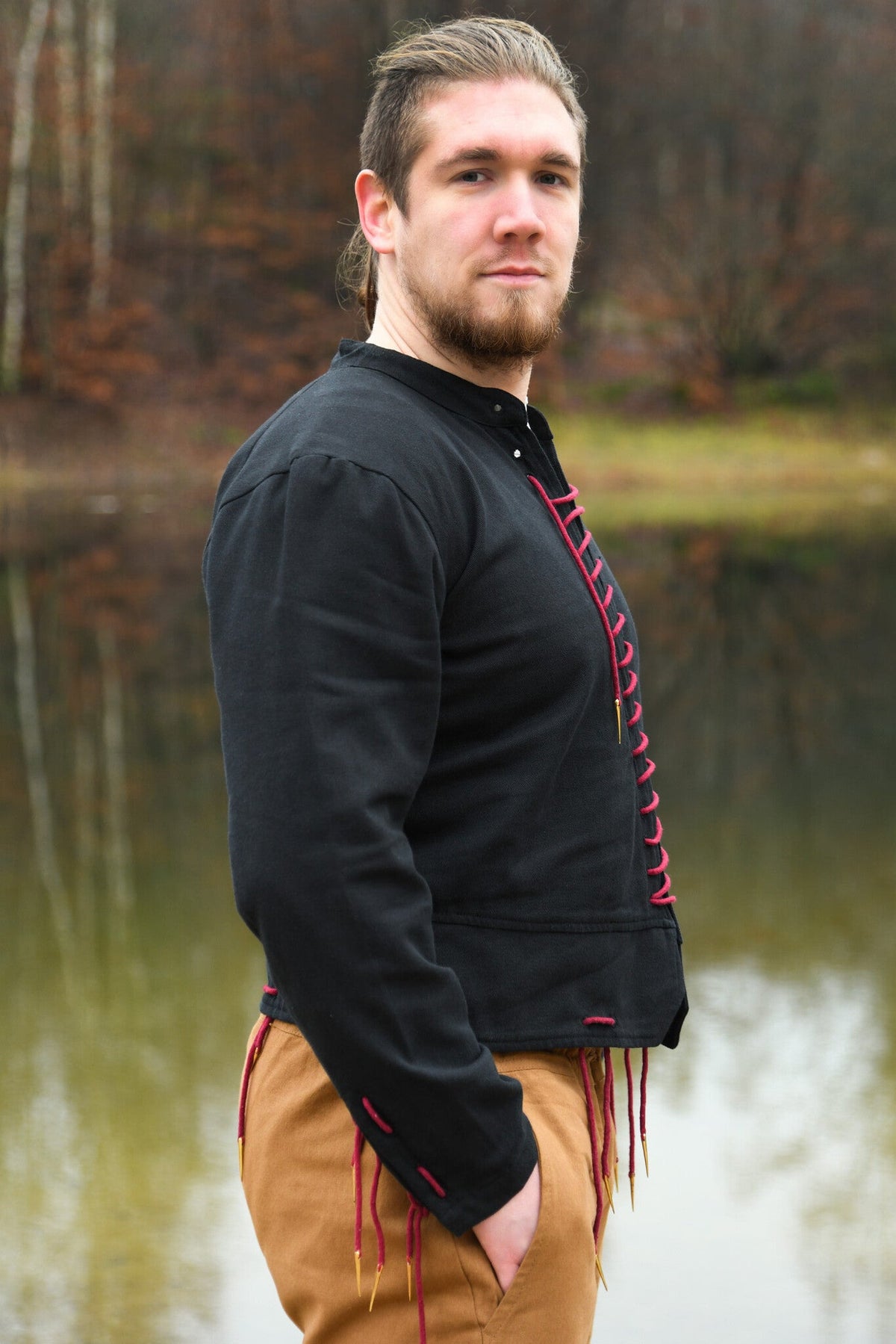 15th century arming doublet Bernhard, black