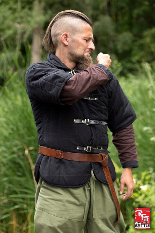 RFB Gambeson mit kurzen Ärmeln, schwarz