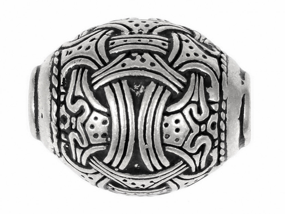 Viking bead Jellinge, silver-plated, bronze