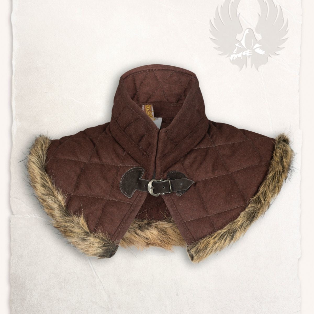 Colletto in gambeson Nimue, lana, marrone