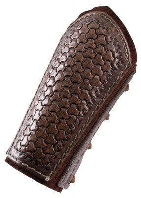 Drogon leren bracers, onderarmbeschermers, bruin