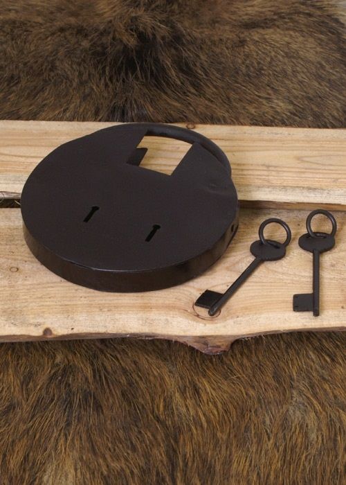 Lucchetto storico rotondo con due chiavi
