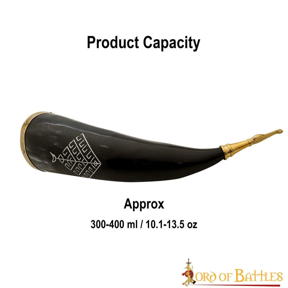 Viking drinkhoorn met Yggdrasil, 300-500 ml