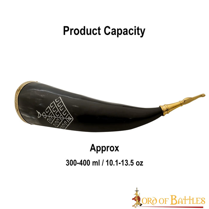 Viking drinkhoorn met Yggdrasil, 300-500 ml