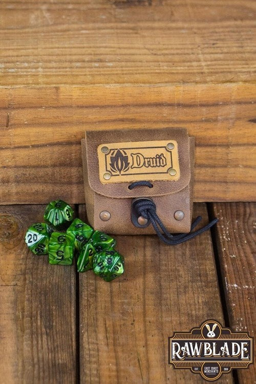 Dice bag with dice set, Druid